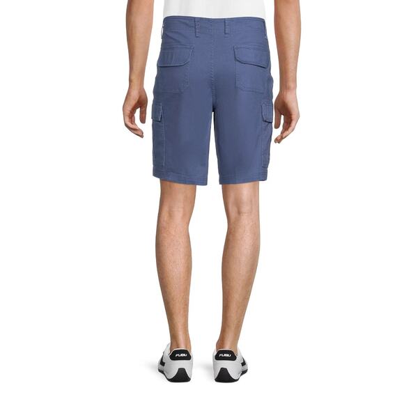 NWT George Men's Cargo Casual Blue Zip Fly Belt Loop Cotton Blend Shorts Size 32 - Picture 3 of 10